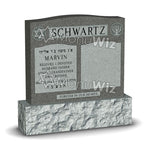 Double Headstone - Gray - Polished - Serpentine Top - 48W x 14D x 48H