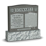 Double Headstone - Gray - Polished - Serpentine Top - 48W x 14D x 48H