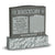 Double Headstone - Gray - Polished - Serpentine Top - 48W x 14D x 48H