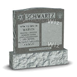 Double Headstone - Gray - Polished - Serpentine Top - 48W x 14D x 48H