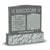 Double Headstone - Gray - Polished - Serpentine Top - 48W x 14D x 48H