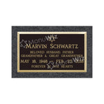 Single Bronze Plaque 24L x 14W - Base 28L x 18W - Design# S2001