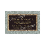 Single Bronze Plaque 24L x 14W - Base 28L x 18W - Design# S2002