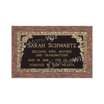 Single Bronze Plaque 24L x 14W - Base 28L x 18W - Design# S2003