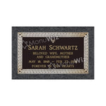 Single Bronze Plaque 24L x 14W - Base 28L x 18W - Design# S2005