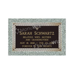 Single Bronze Plaque 24L x 14W - Base 28L x 18W - Design# S2005