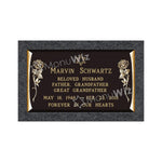 Single Bronze Plaque 24L x 14W - Base 28L x 18W - Design# S2006