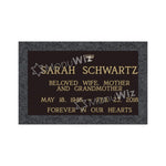 Single Bronze Plaque 24L x 14W - Base 28L x 18W - Design# S2007
