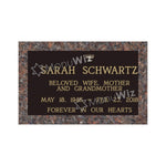 Single Bronze Plaque 24L x 14W - Base 28L x 18W - Design# S2007
