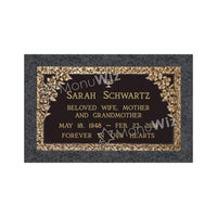 Single Bronze Plaque 24L x 14W - Base 28L x 18W - Design# S2010