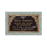 Single Bronze Plaque 24L x 14W - Base 28L x 18W - Design# S2010