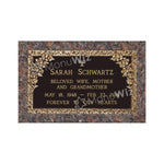 Single Bronze Plaque 24L x 14W - Base 28L x 18W - Design# S2010