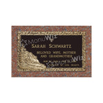 Single Bronze Plaque 24L x 14W - Base 28L x 18W - Design# S2011