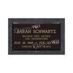 Single Bronze Plaque 24L x 14W - Base 28L x 18W - Design# S2013