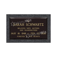 Single Bronze Plaque 24L x 14W - Base 28L x 18W - Design# S2013