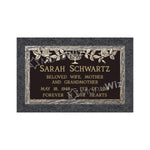 Single Bronze Plaque 24L x 14W - Base 28L x 18W - Design# S2014