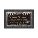 Single Bronze Plaque 24L x 14W - Base 28L x 18W - Design# S2015