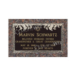 Single Bronze Plaque 24L x 14W - Base 28L x 18W - Design# S2015