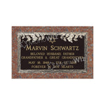 Single Bronze Plaque 24L x 14W - Base 28L x 18W - Design# S2015