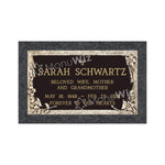 Single Bronze Plaque 24L x 14W - Base 28L x 18W - Design# S2016