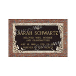 Single Bronze Plaque 24L x 14W - Base 28L x 18W - Design# S2016