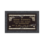 Single Bronze Plaque 24L x 14W - Base 28L x 18W - Design# S2017