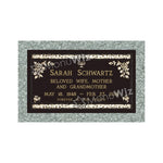 Single Bronze Plaque 24L x 14W - Base 28L x 18W - Design# S2017