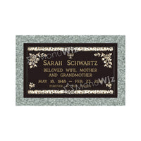 Single Bronze Plaque 24L x 14W - Base 28L x 18W - Design# S2017