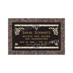 Single Bronze Plaque 24L x 14W - Base 28L x 18W - Design# S2017