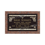 Single Bronze Plaque 24L x 14W - Base 28L x 18W - Design# S2017