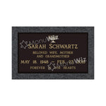 Single Bronze Plaque 24L x 14W - Base 28L x 18W - Design# S2019