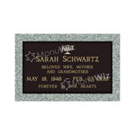 Single Bronze Plaque 24L x 14W - Base 28L x 18W - Design# S2019
