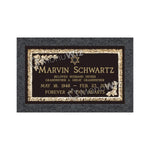 Single Bronze Plaque 24L x 14W - Base 28L x 18W - Design# S2020