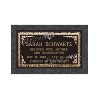 Single Bronze Plaque 24L x 14W - Base 28L x 18W - Design# S2026