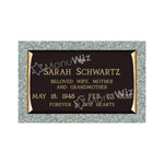 Single Bronze Plaque 24L x 14W - Base 28L x 18W - Design# S2029