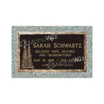 Single Bronze Plaque 24L x 14W - Base 28L x 18W - Design# S2036