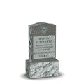 Single Headstone - Gray - Polished Front - Serpentine Top - 24W x 14D x 42H