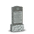 Single Headstone - Gray - Polished Front - Serpentine Top - 24W x 14D x 48H