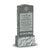 Single Jewish Headstone - Gray - Polished Front - Serpentine Top - 24W x 12D x 54H