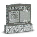 Double Headstone - Gray - Polished - Serpentine Top - 48W x 14D x 48H