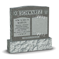 Double Headstone - Gray - Polished - Serpentine Top - 48W x 14D x 48H