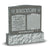 Double Headstone - Gray - Polished - Serpentine Top - 48W x 14D x 48H