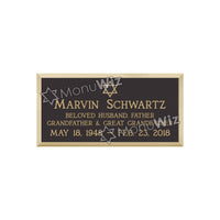 Single Bronze Plaque 24L x 12W - Design# S2001
