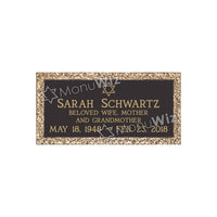 Single Bronze Plaque 24L x 12W - Design# S2002
