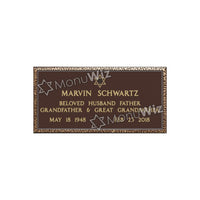 Single Bronze Plaque 24L x 12W - Design# S2004