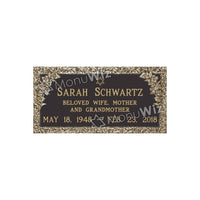 Single Bronze Plaque 24L x 12W - Design# S2010