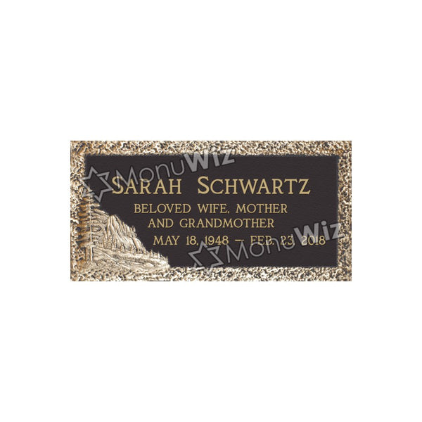 Single Bronze Plaque 24L x 12W - Design# S2011