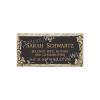 Single Bronze Plaque 24L x 12W - Design# S2016