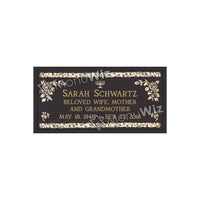 Single Bronze Plaque 24L x 12W - Design# S2017