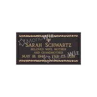 Single Bronze Plaque 24L x 12W - Design# S2023